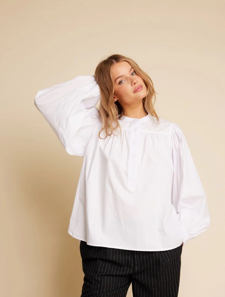 Line Of Oslo Lilly Solid Blouse White