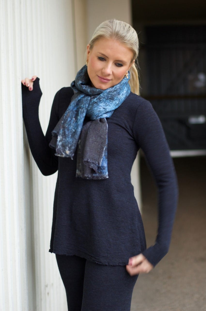 By Basics Shirt R-Neck L/S Midnight Blue