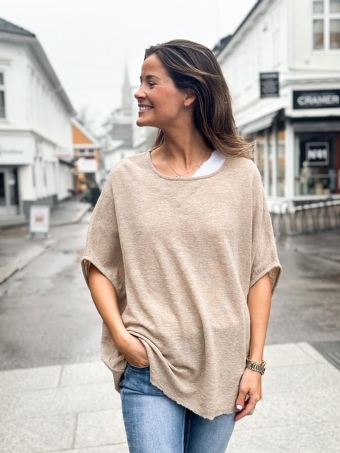 By Basics Top Extra Wide Sand Melange