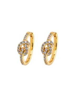 Emilia By Bon Dep Knot Hoops Medium