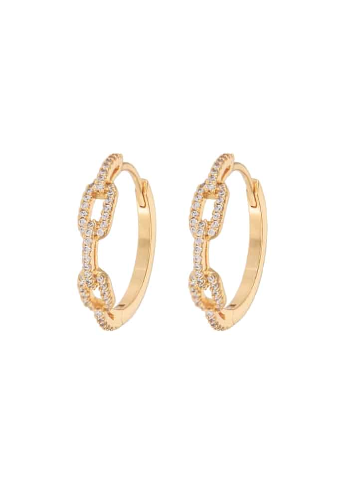 Emilia By Bon Dep Large Chain Hoops