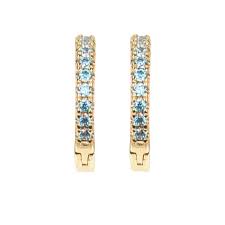 Emilia By Bon Dep Lyseblå Medium Hoops