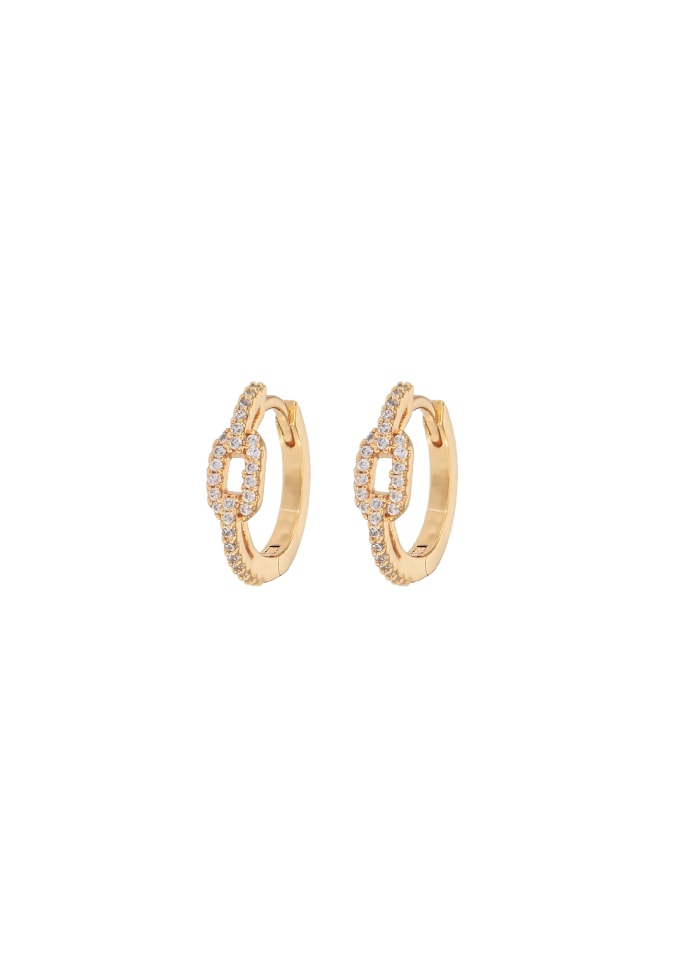 Emilia By Bon Dep Medium Chain Hoops