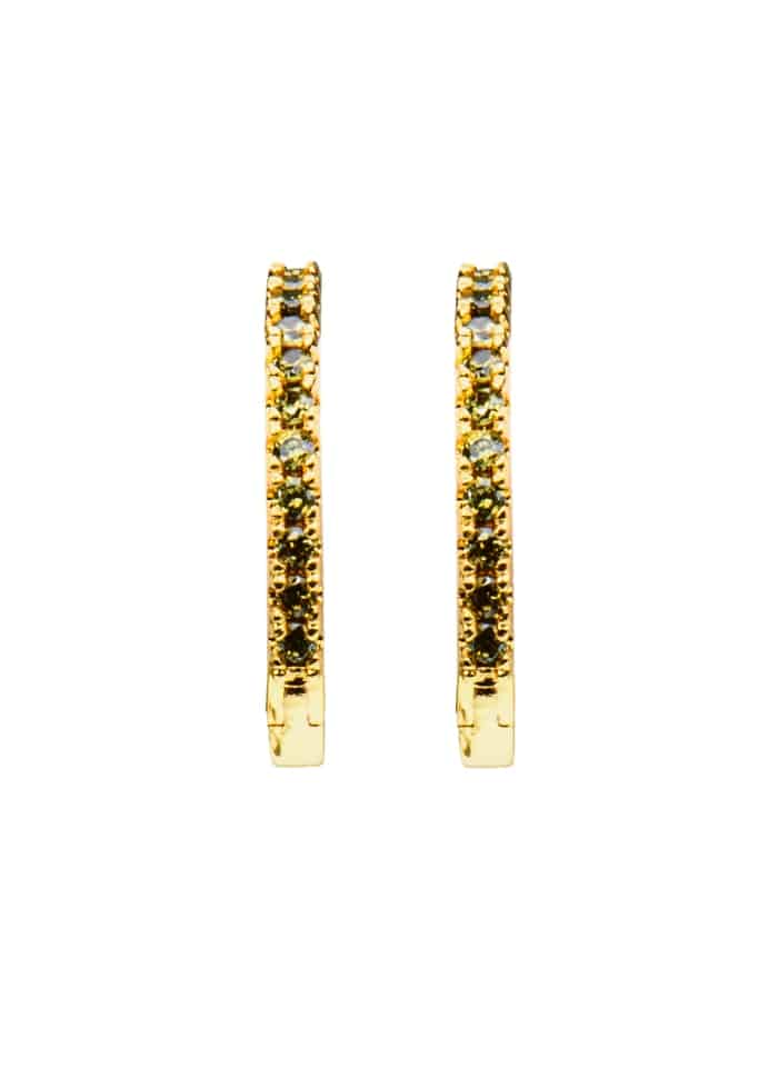 Emilia By Bon Dep Medium Hoops Army