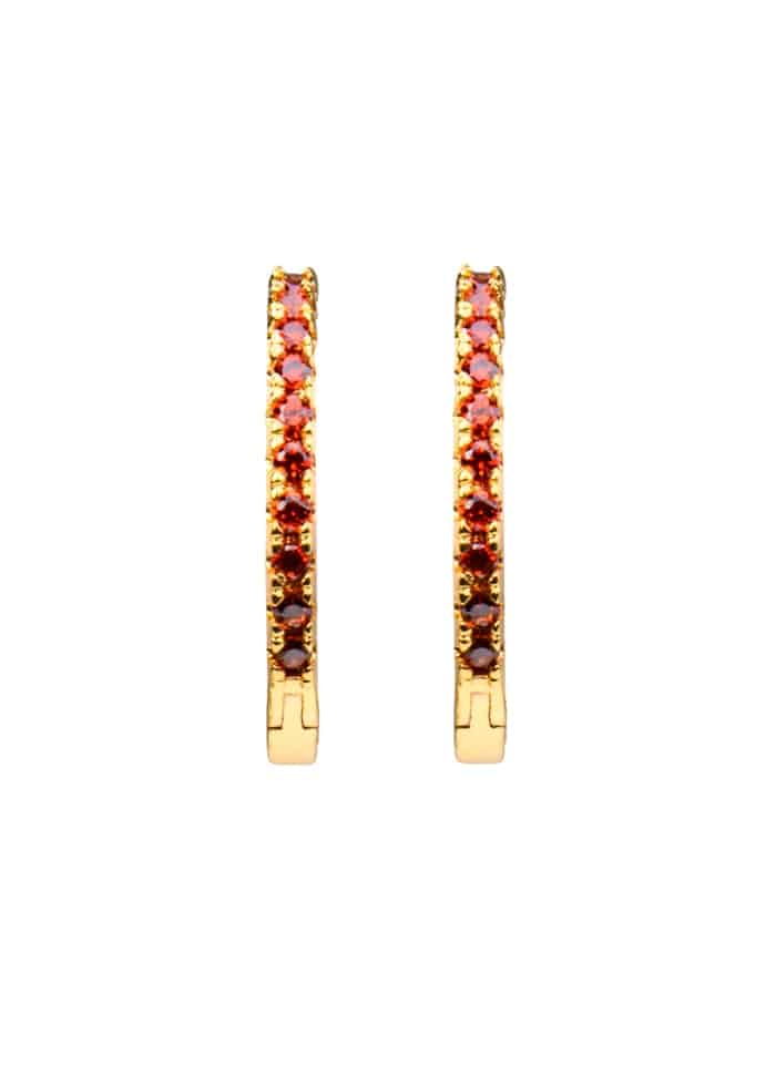 Emilia By Bon Dep Medium Hoops Bordeaux