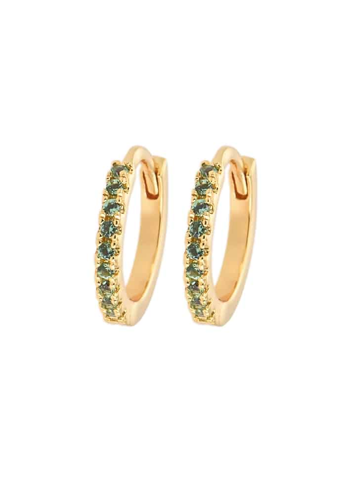 Emilia By Bon Dep Small Hoops Mint