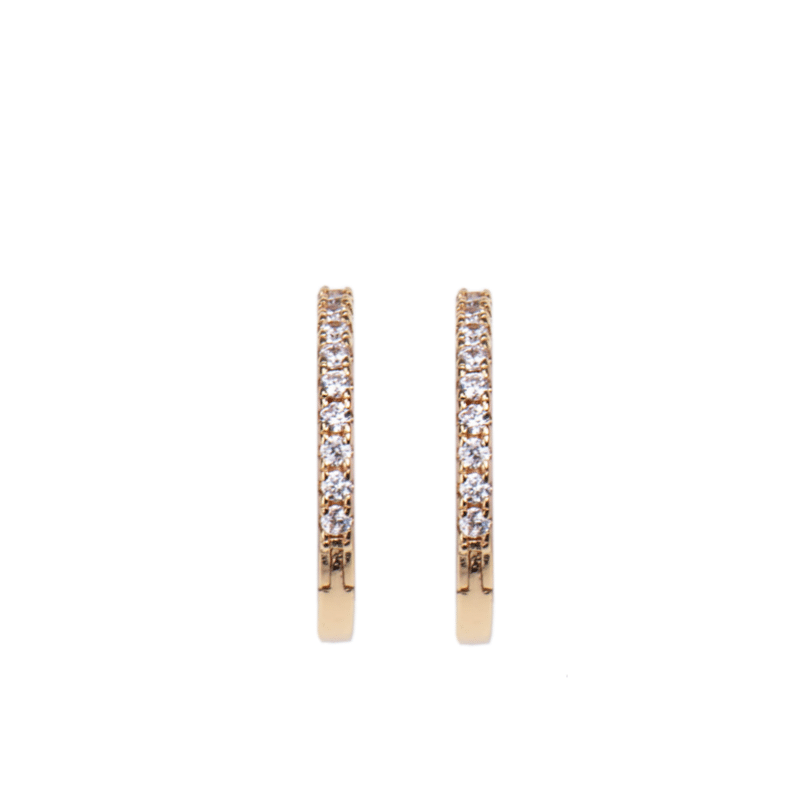 Emilia By Bon Dep Small Hoops White