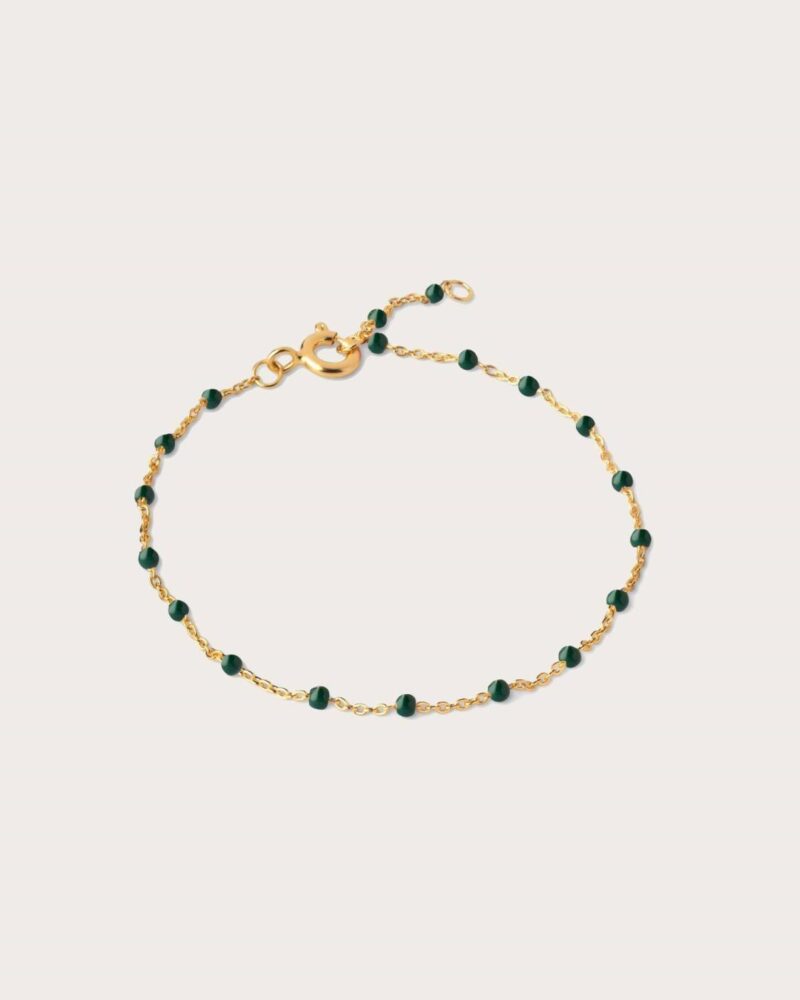 Enamel Bracelet Lola Petrol Green