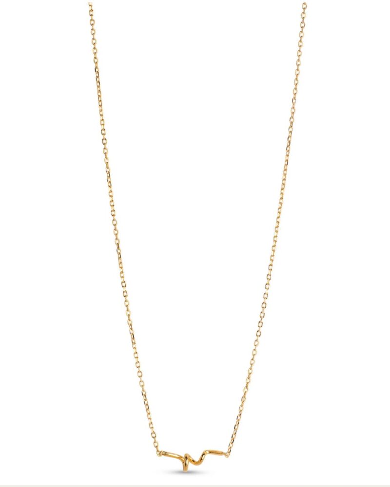 Enamel Necklace Twist Gold