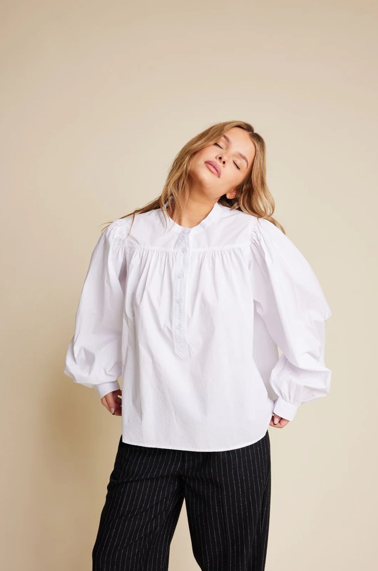 Line Of Oslo Lilly Solid Blouse White