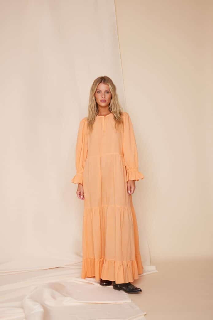 Line Of Oslo Muse Solid Dress Orange