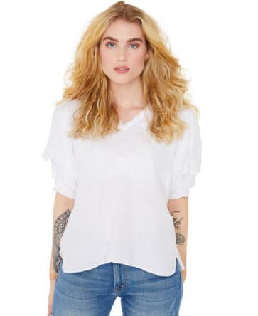 Line Of Oslo Pie Linen Blouse White
