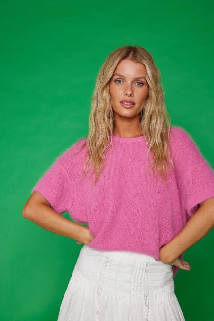 Line Of Oslo Sebbe Knitted Sweater Pink