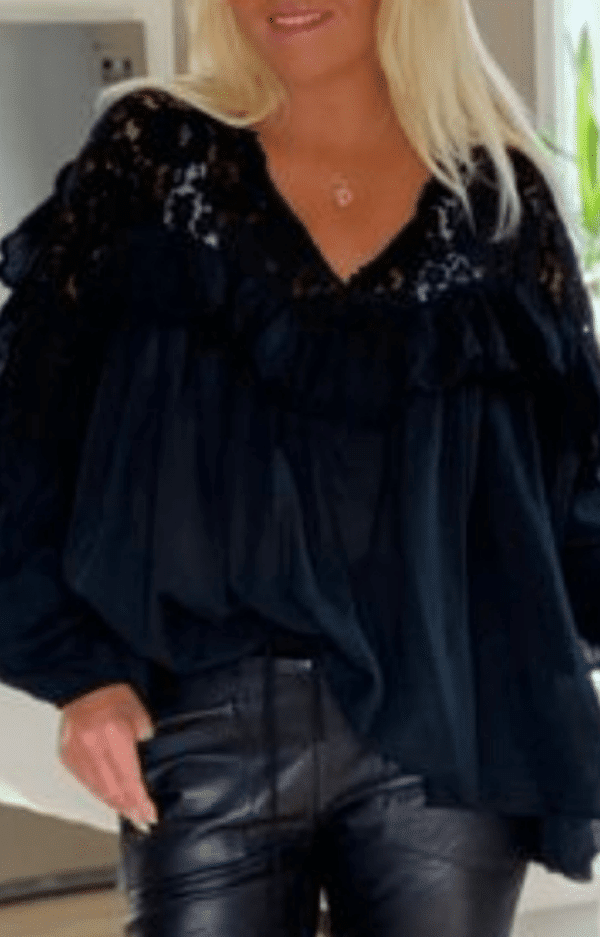 Love Forever Fanny Boho Blouse Black
