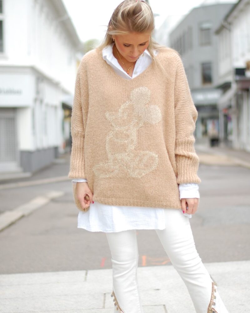 Mickey Mouse Sweater Beige