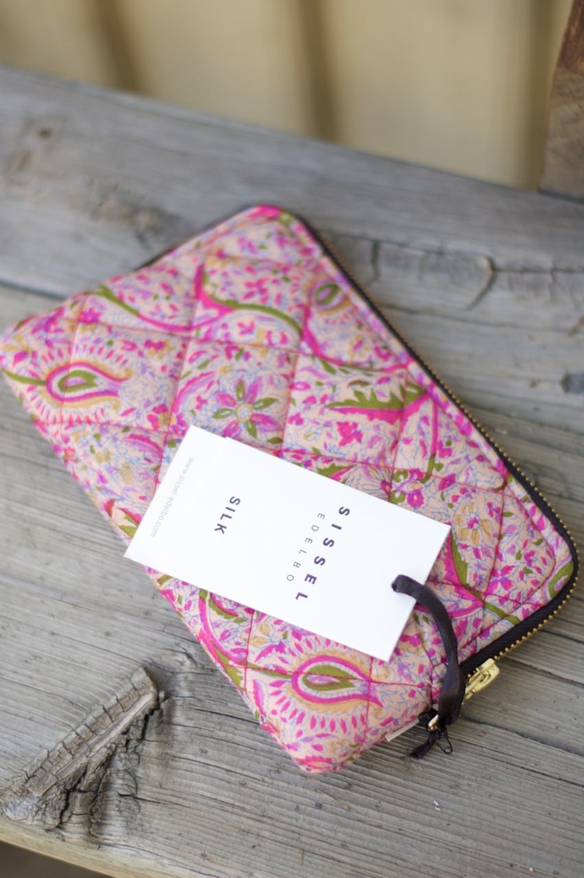 Sissel Edelbo Nora Small Silk Wallet Pink/Green