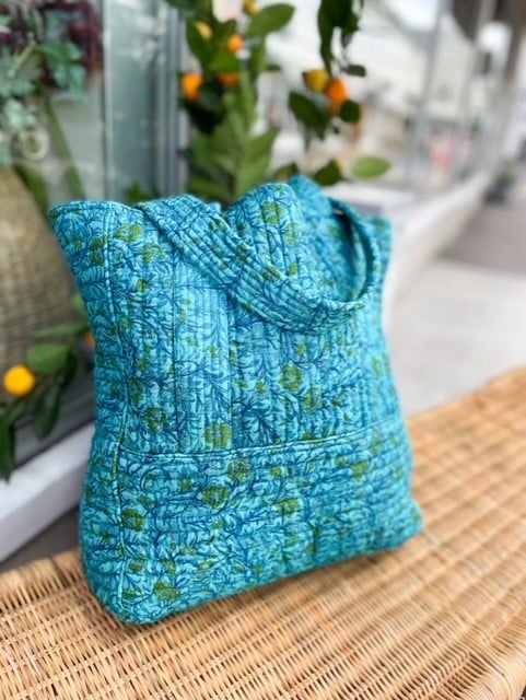 Sissel Edelbo Sophia Silk Tote Bag Ocean Blue