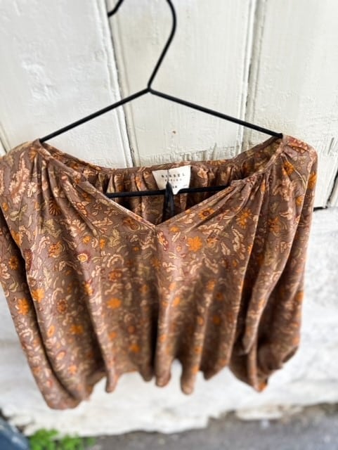 Sissel Edelbo Vanessa Silk Top Vintage Brown