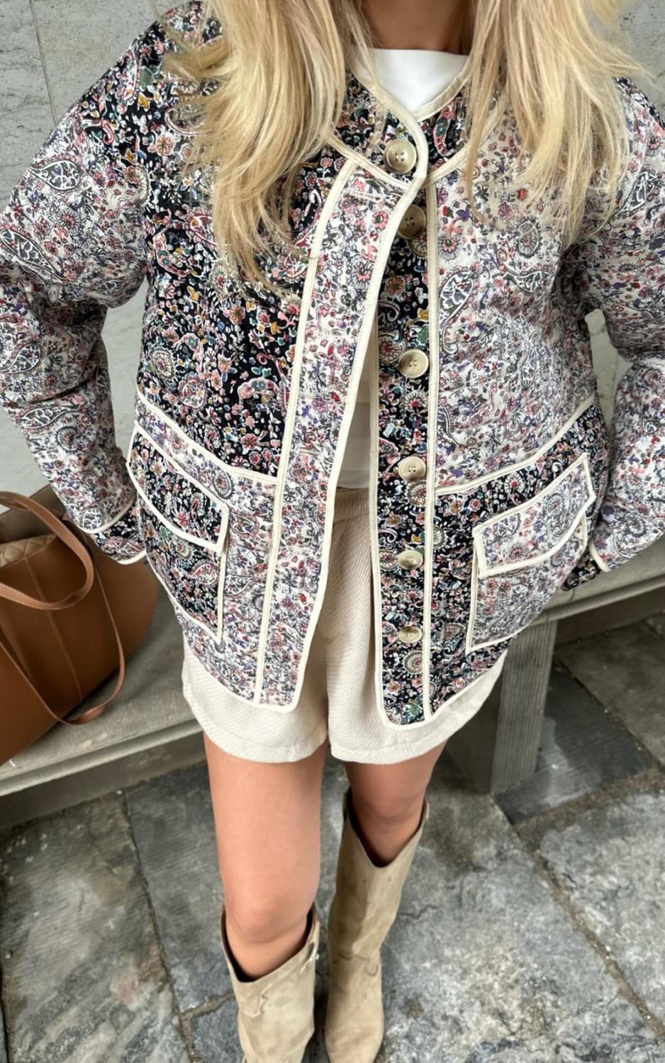 By IC Emmyic Quilted Jacket Multi Paisley