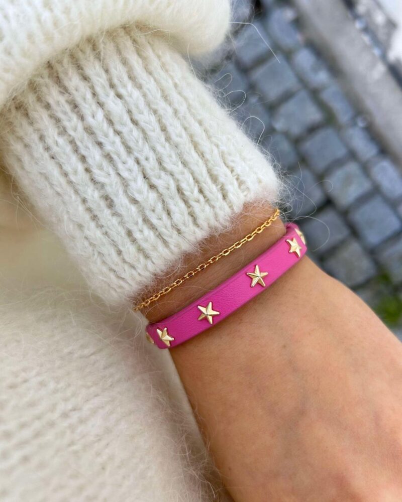 Dark Star Stud Bracelet Mini Hot Pink