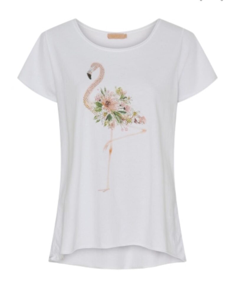 Marta Du Chateau Beige Flamingo T-Shirt