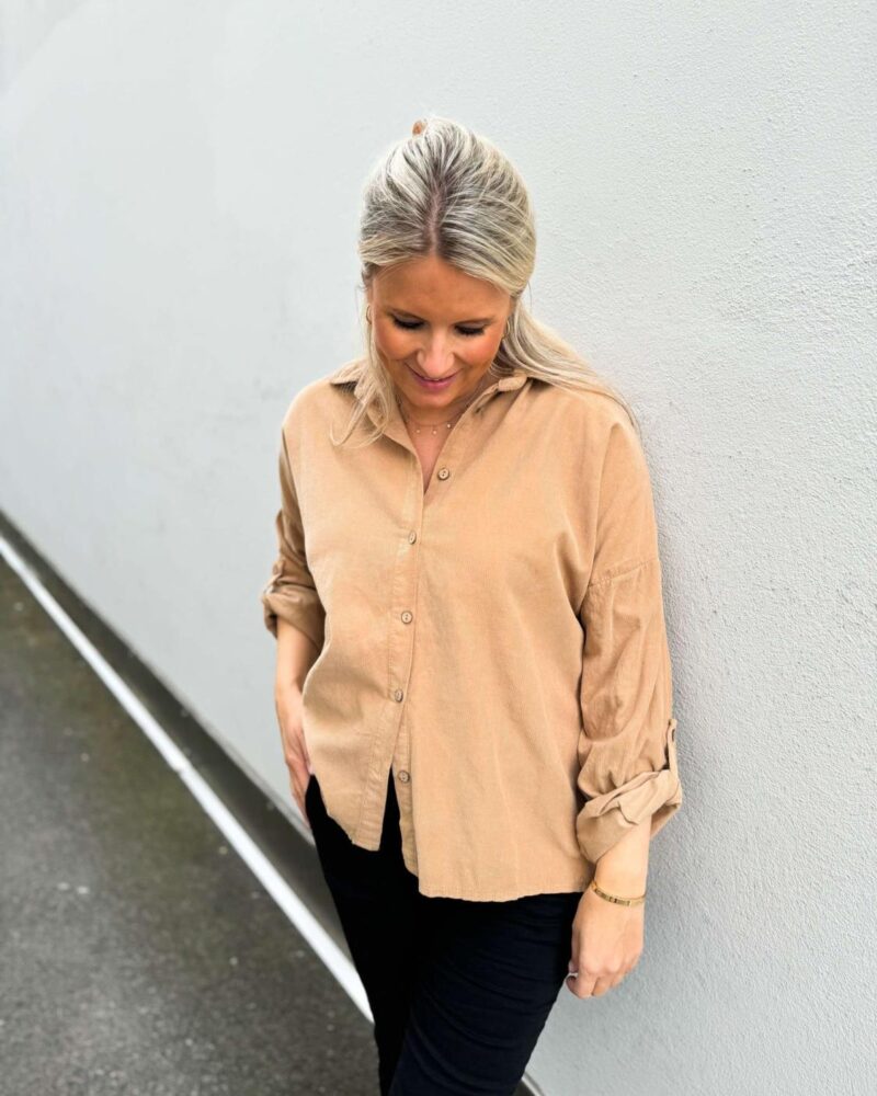 Nora Baby Cord Shirt Light Camel