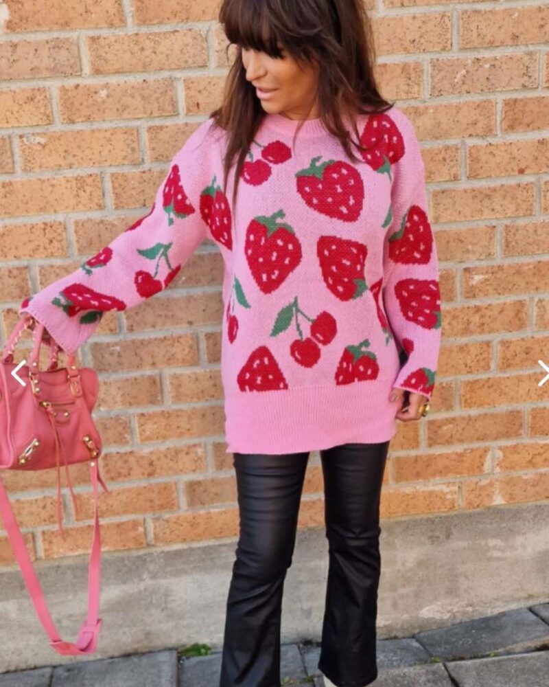 Love Forever Cherry Strawberry Sweater