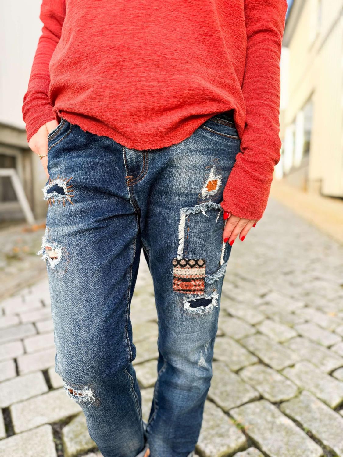 IBC Collection Denim Pants Patch Orange