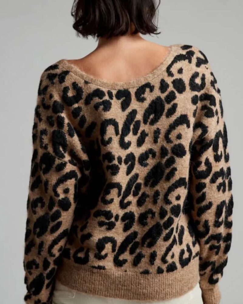 Qnuz Reene Leo Cardigan Leopard