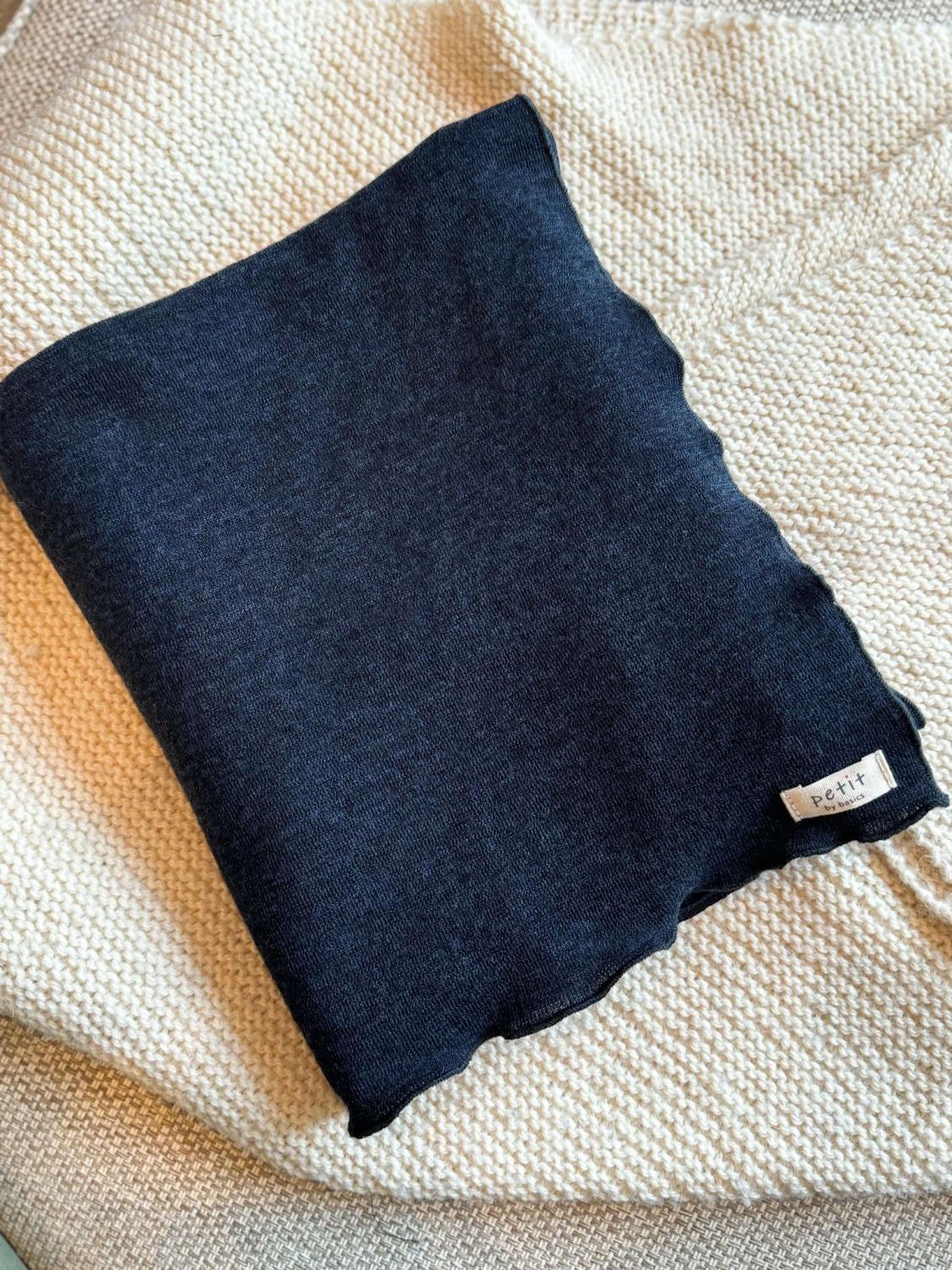 By Basics Petit Baby Blanket Midnight Blue Melange