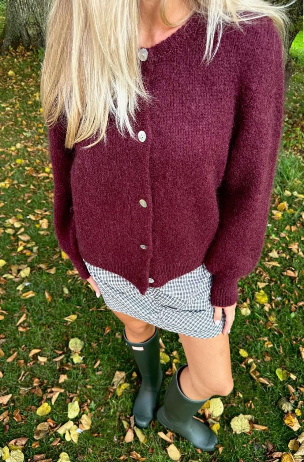 BY IC Ida Cardigan Bordeaux