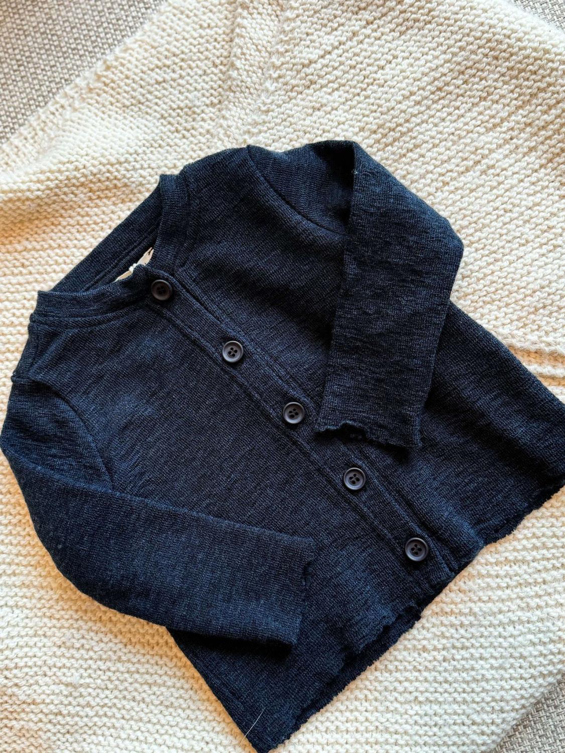 By Basics Petit Cardigan Midnight Blue Melange