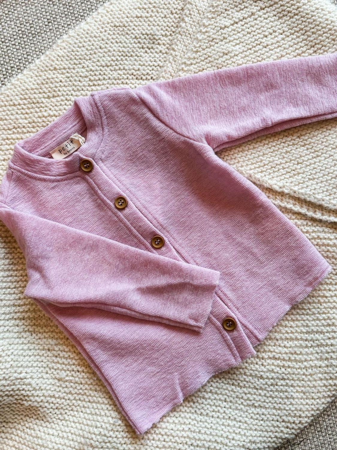 By Basics Petit Cardigan Violet Ice Melange