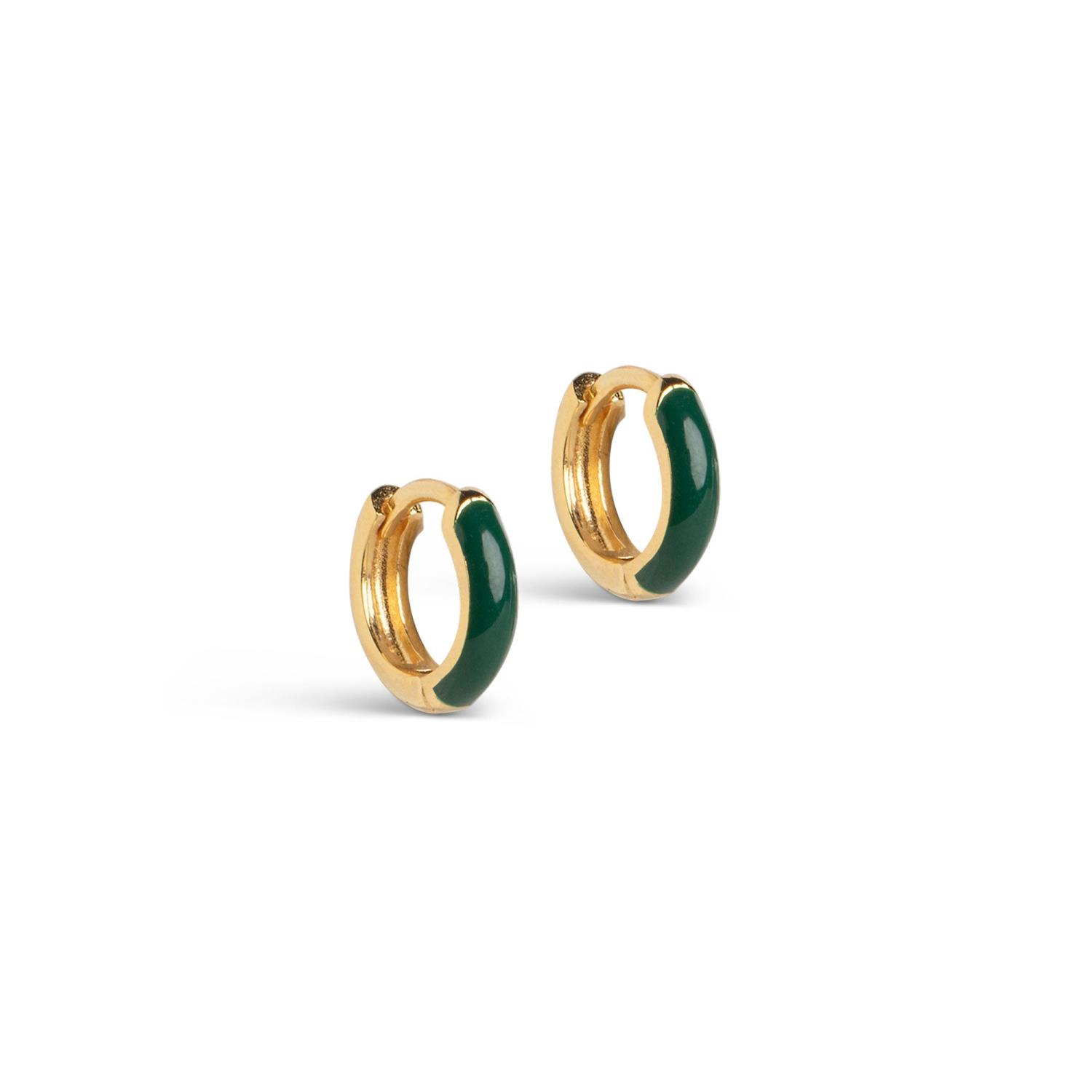 Enamel Chunky Hoops Petrol Green