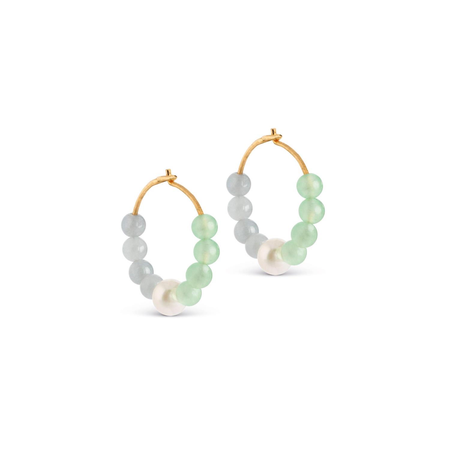 Enamel Kalea Hoops Light Green/ Blue