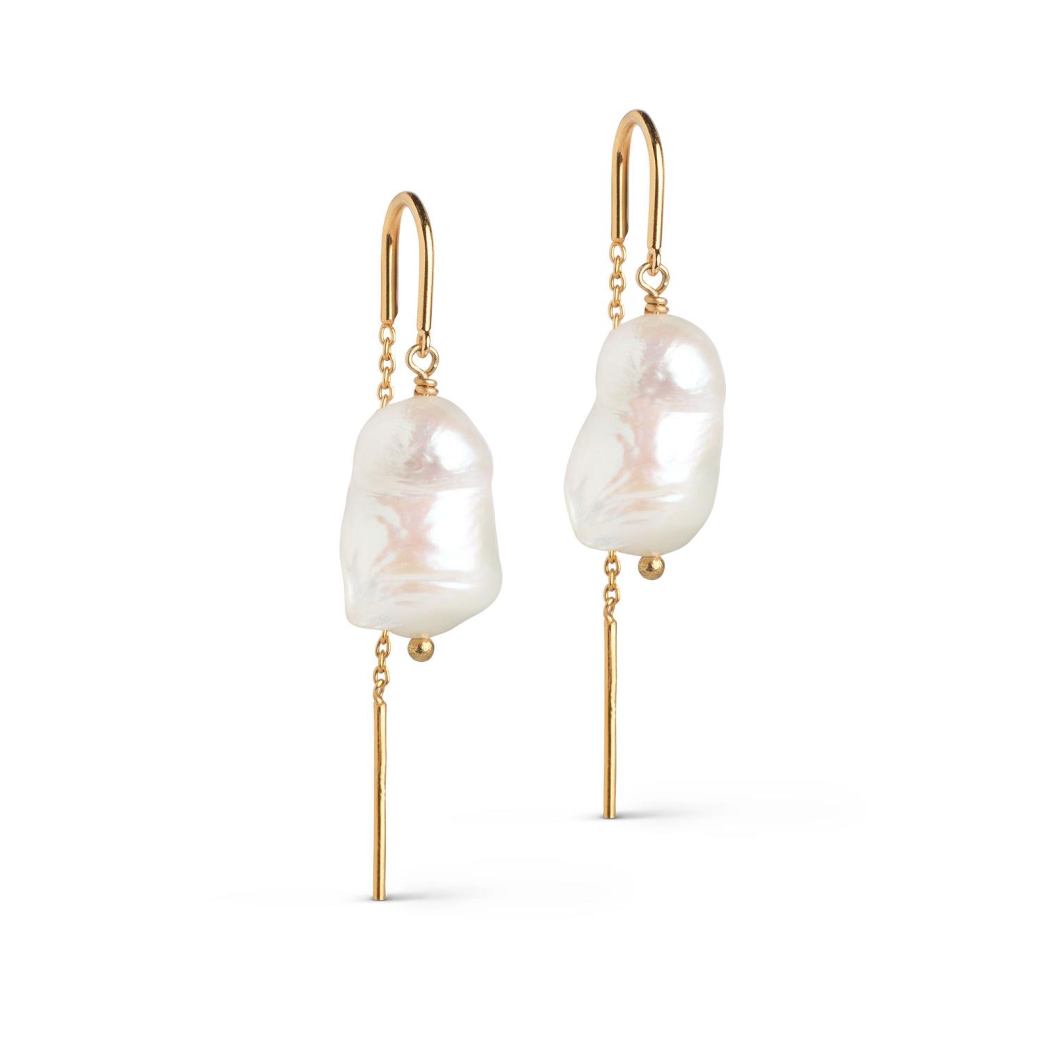 Enamel Twin Pearls Earring