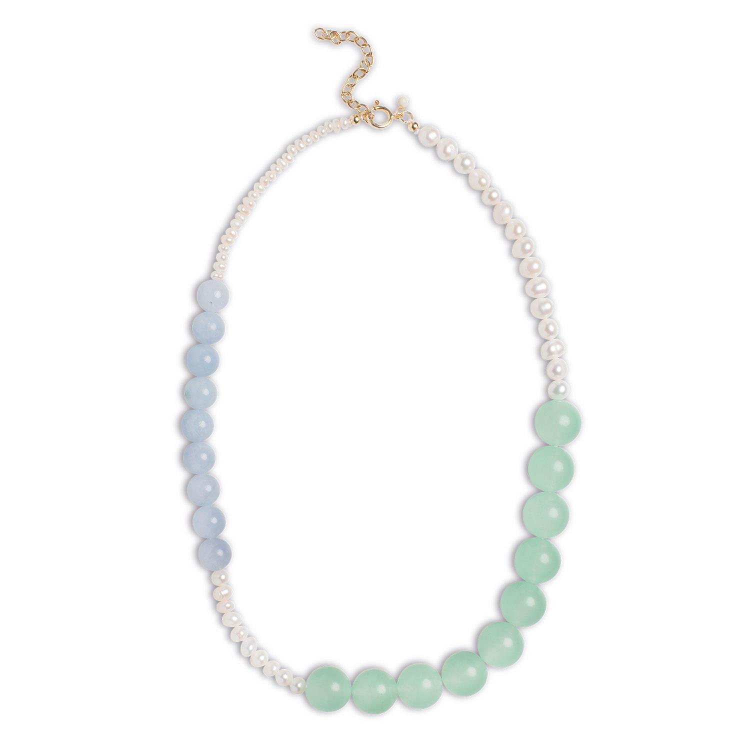 Enamel Yara Necklace Green/ Blue