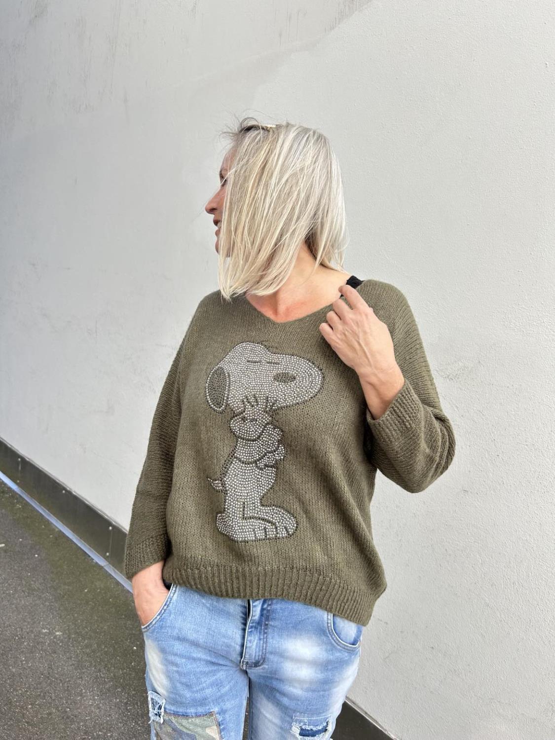 Ibc Collection Snoopy Sweater Army