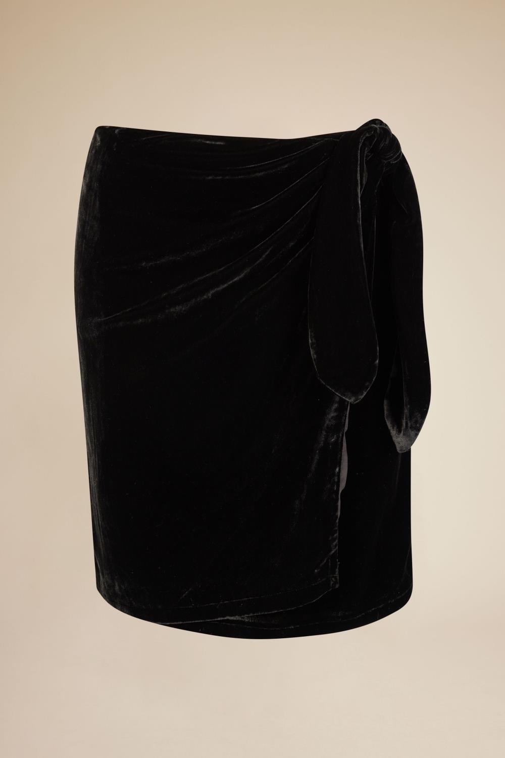 Line Of Oslo Maren Velvet Skirt Black