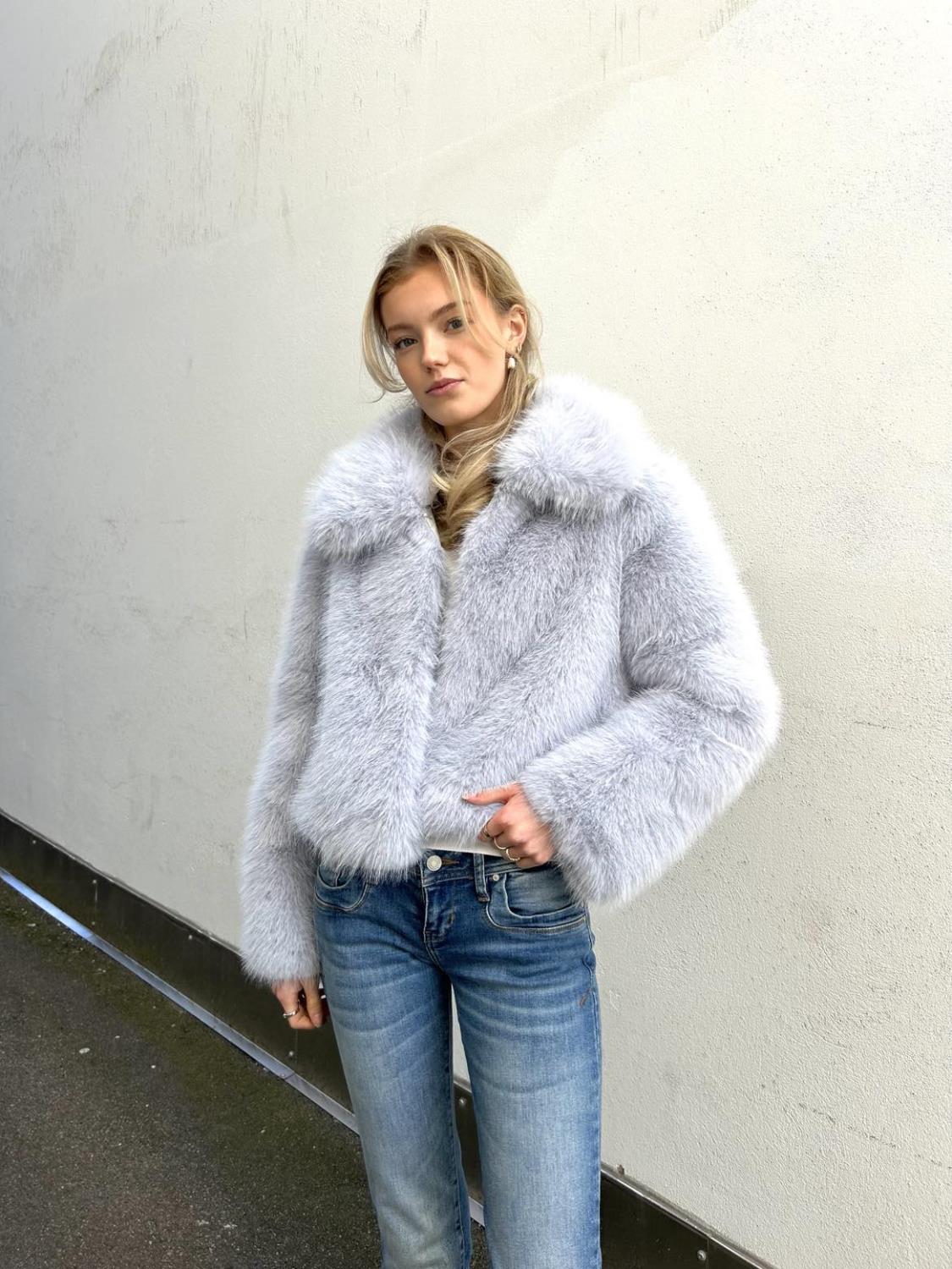 Noma Taylor Fuskepels Jakke Lys Blå