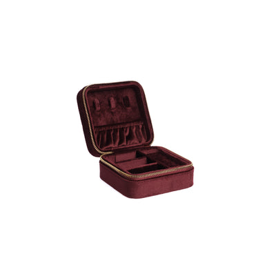 Dark Velvet Jewellery Box Mini Maroon