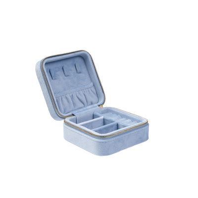 Dark Velvet Jewellery Box Mini Light Blue