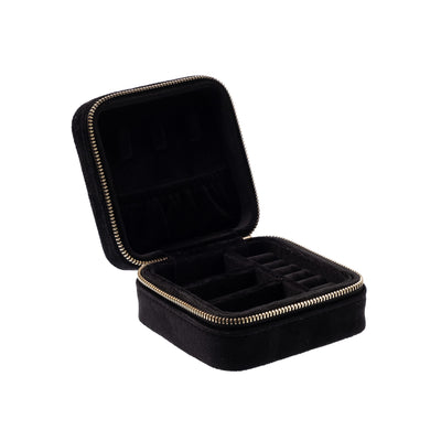 Dark Velvet Jewellery Box Mini Black