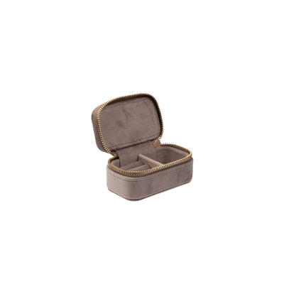 Dark Velvet Jewellery Box Micro Taupe