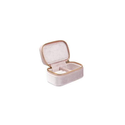 Dark Velvet Jewellery Box Micro Sparkled Pale Rose