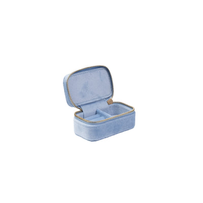 Dark Velvet Jewellery Box Micro Light Blue