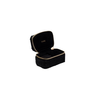 Dark Tweed Jewellery Box Micro Black