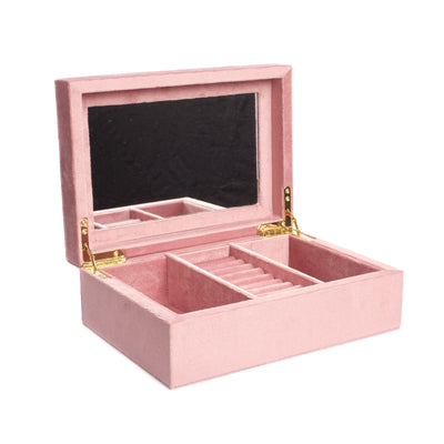 Dark Velvet Jewerly Box Large Blush Rose