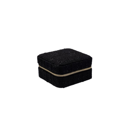 Dark Tweed Jewellery Box Mini Black