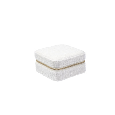 Dark Tweed Jewellery Box Mini Off White